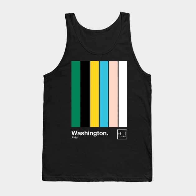 Washington State Flag // Original Minimalist Artwork Poster Design Tank Top by DankFutura